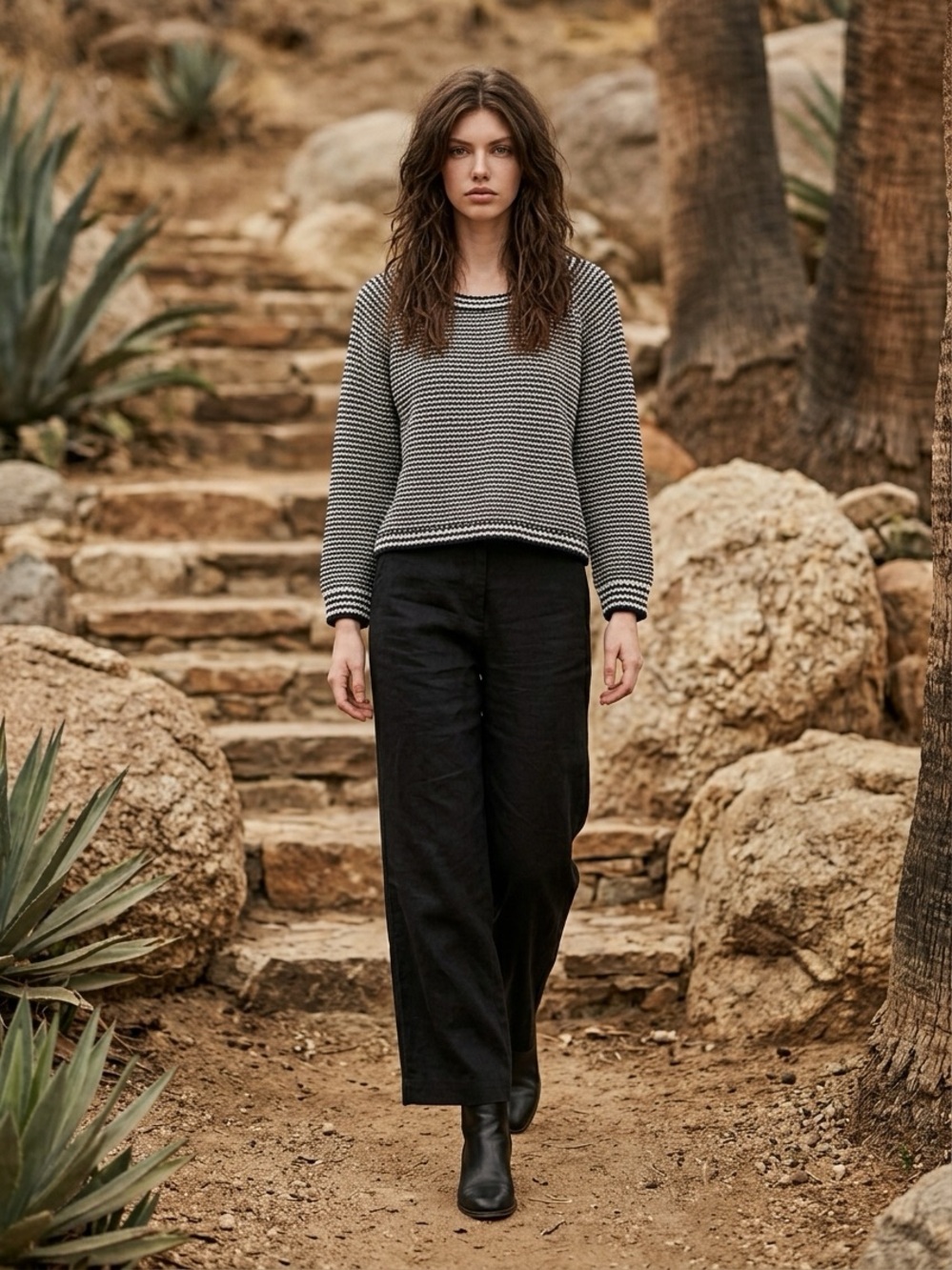 TWENTY8TWELVE CEVENKA Trendy Euro Cotton Knit Long Sleeve Sweater Size M